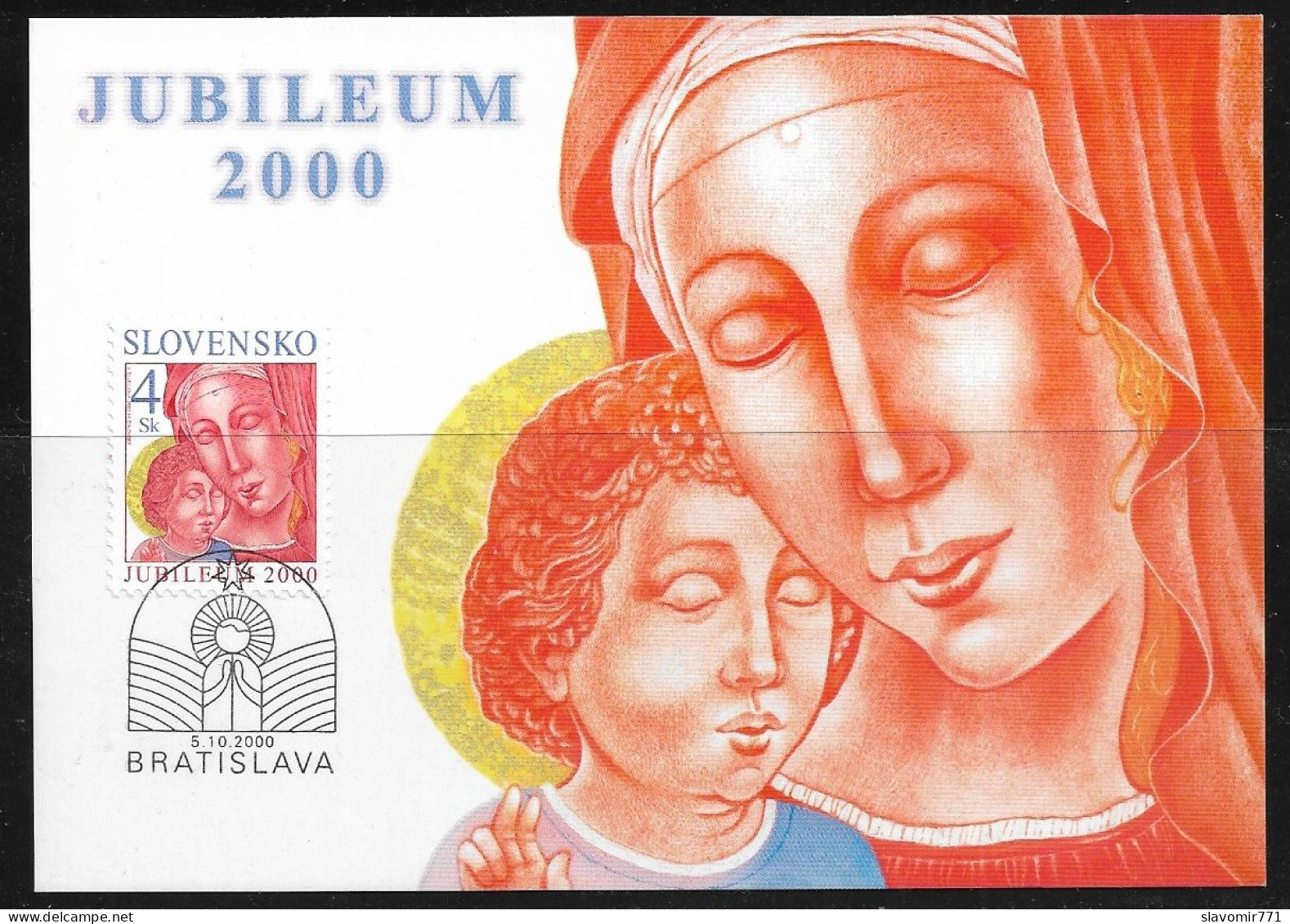 Slovakia   Carte Maximum   RARE 2000 **    Christmas - Jubilee 2000 **  Slowakei - Lettres & Documents