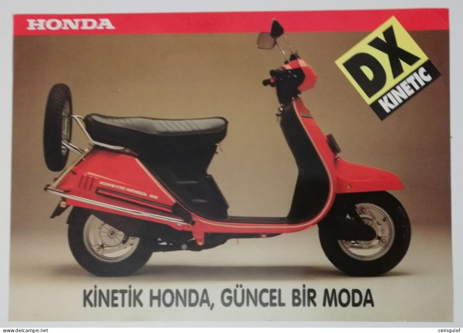 Motorcycle ADVERTISING; Honda DX Kinetic "Güncel Bir Moda." ANPA -ANADOLIA MARKETING - Moto