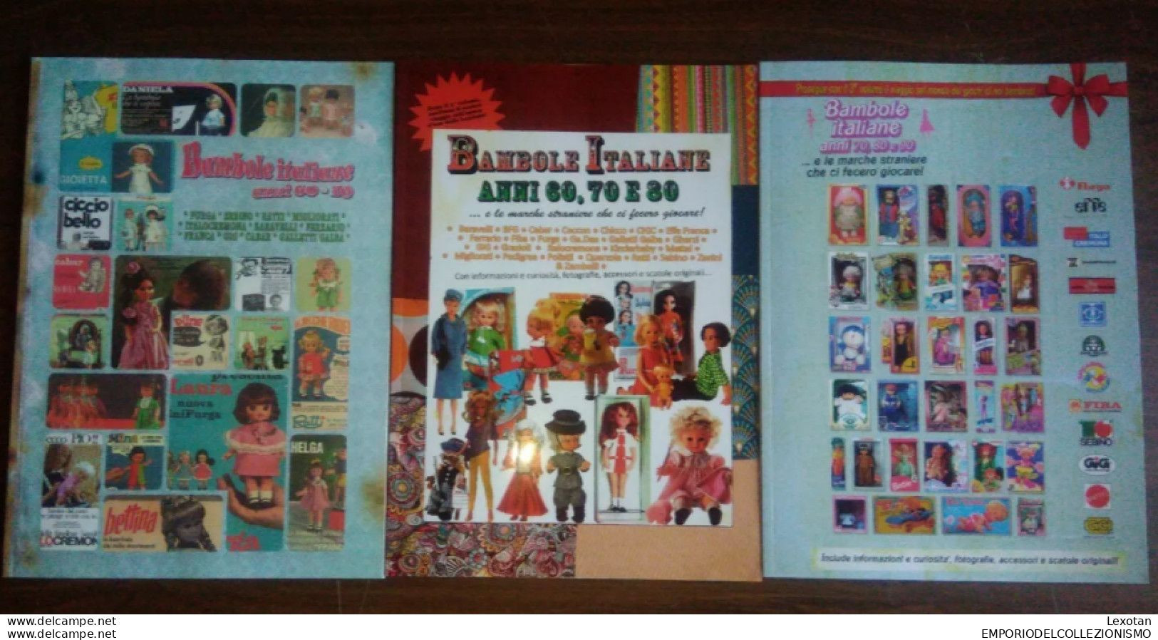 3 libri Catalogo Bambole Furga Migliorati Sebino Ratti Baravelli Franca Ferrario mattel Italocremona barbie 60 70 80 90