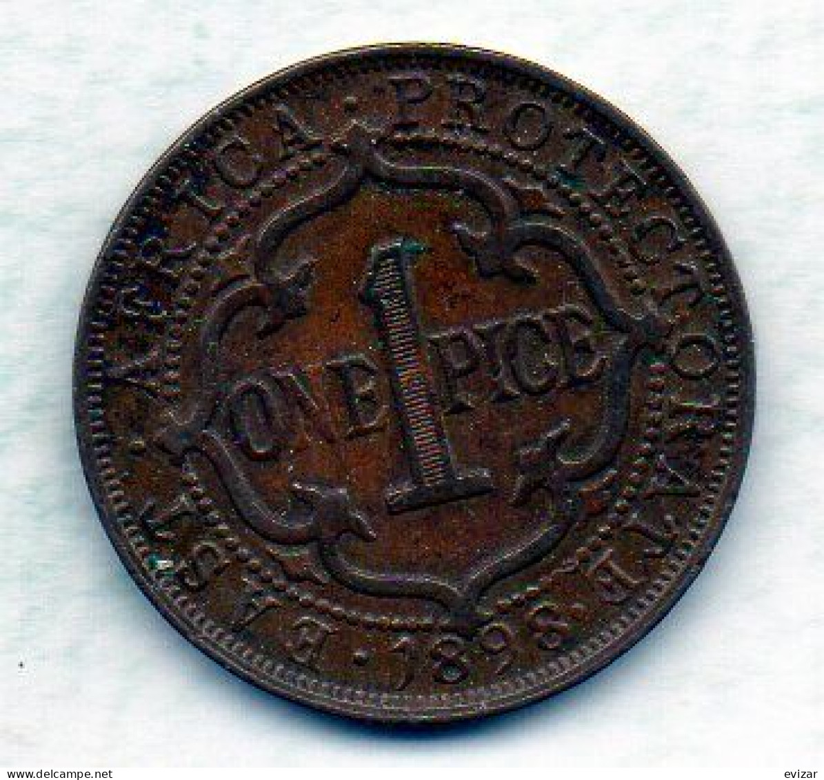 BRITISH EAST AFRICA, 1 Pice, Bronze, Year 1898, KM # 1 - Britse Kolonie