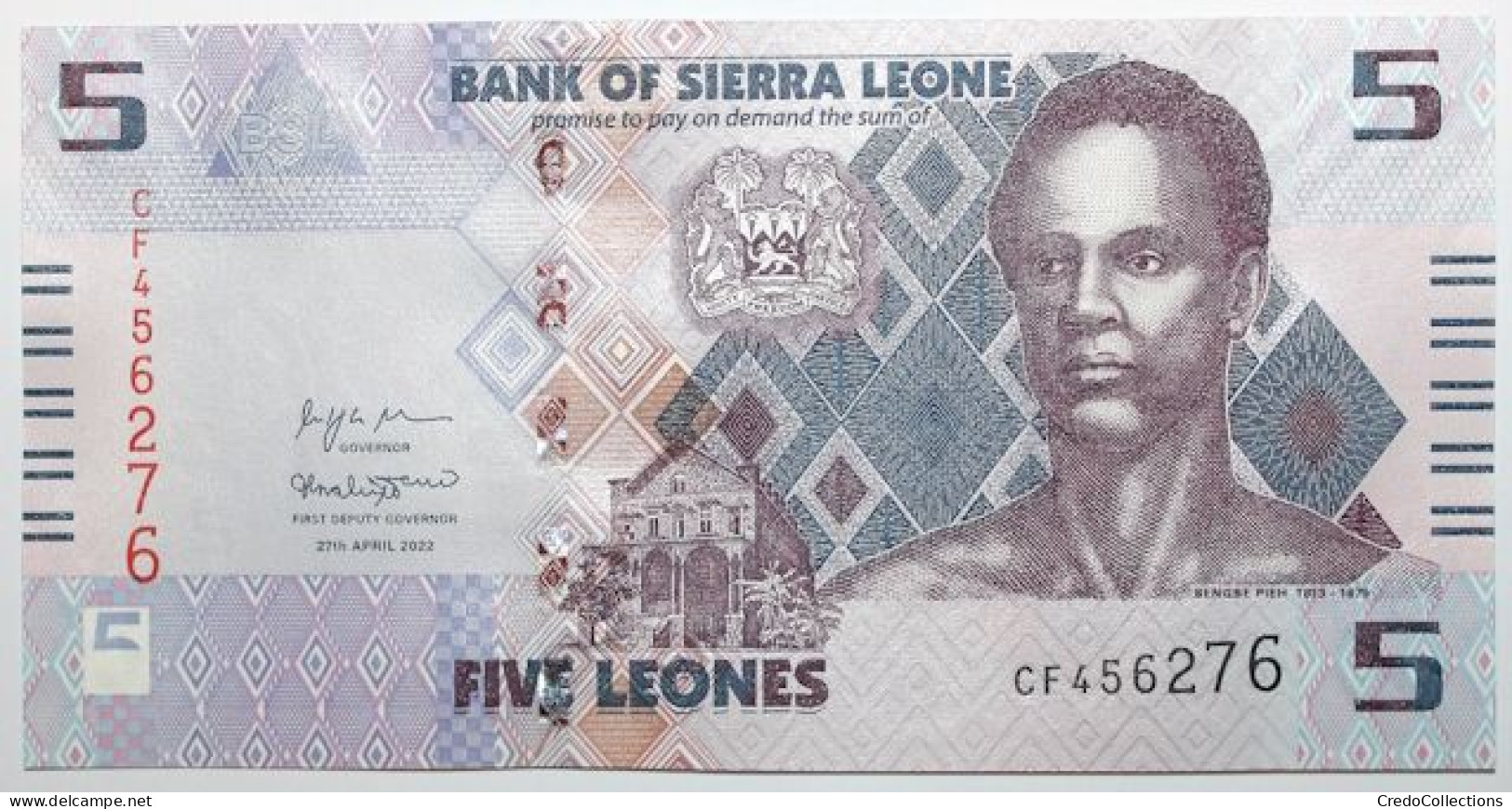 Sierra Leone - 5 Leones - 2022 - PICK 36 - NEUF - Sierra Leone