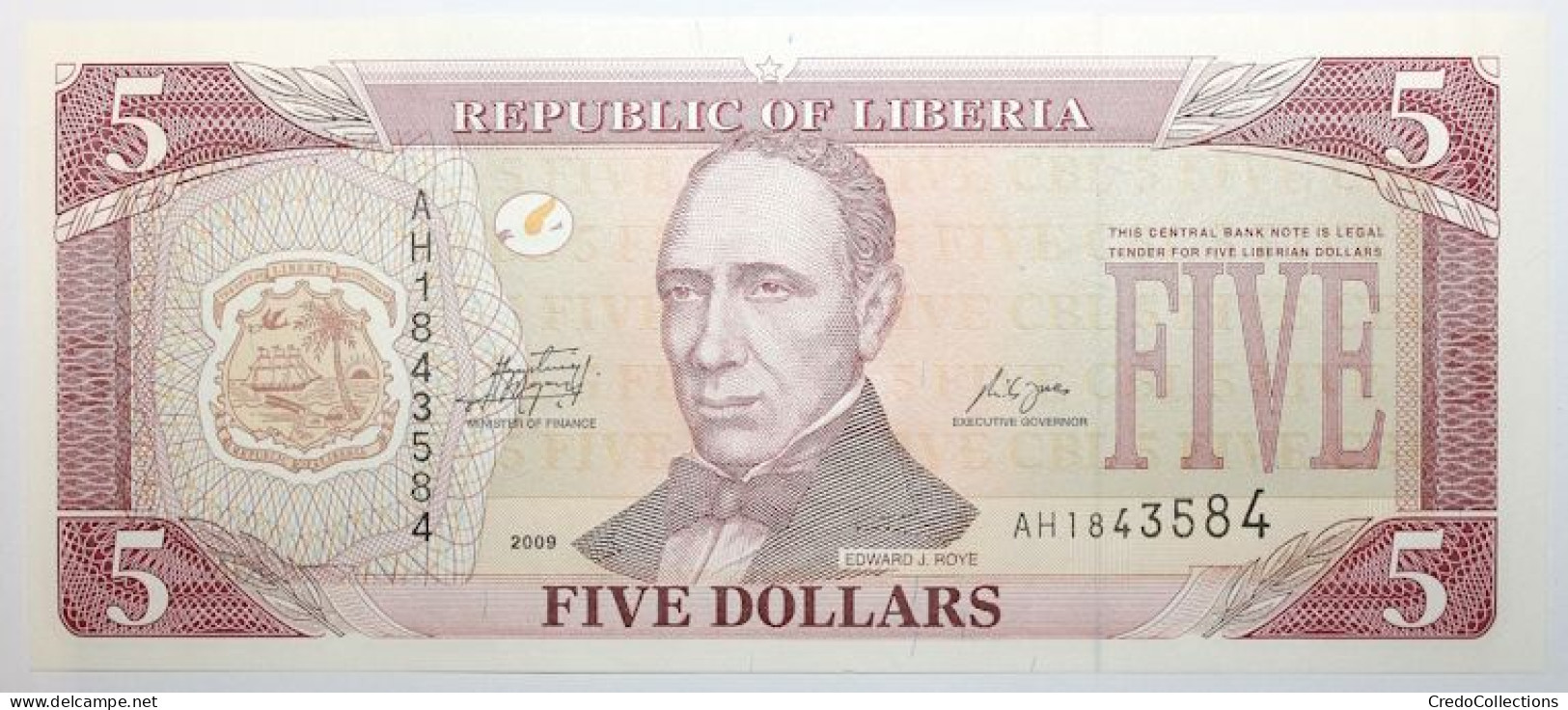 Liberia - 5 Dollars - 2009 - PICK 26e - NEUF - Liberia