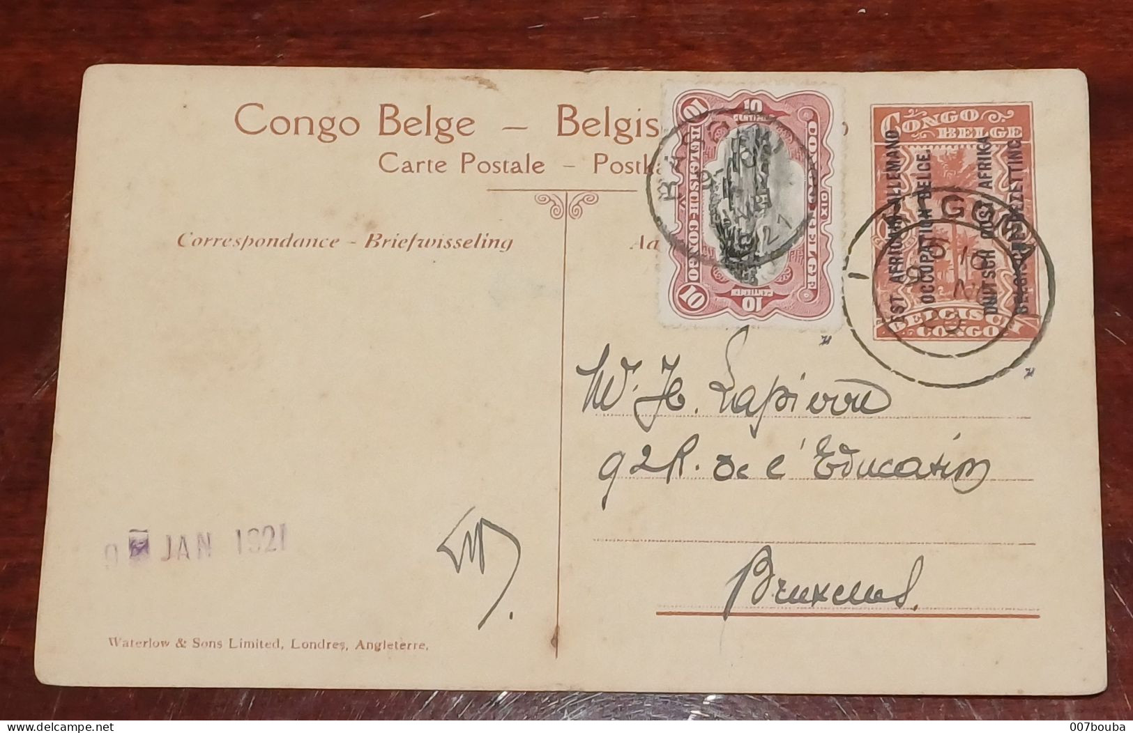 RUANDA URUNDI/ EP ILLUSTRÉ De KIGOMA + TP CONGO BELGE EN COMPLEMENT /  ENVOYE VERS BRUXELLES VIA BASOKO - Cartas & Documentos