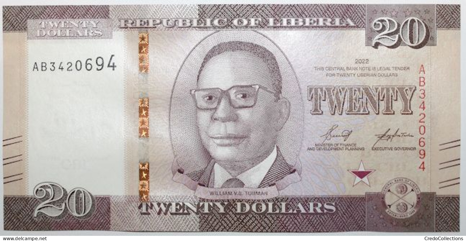 Liberia - 20 Dollars - 2022 - PICK 39a - NEUF - Liberia