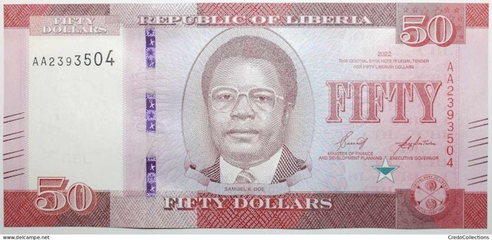 Liberia - 50 Dollars - 2022 - PICK 40a - NEUF - Liberia