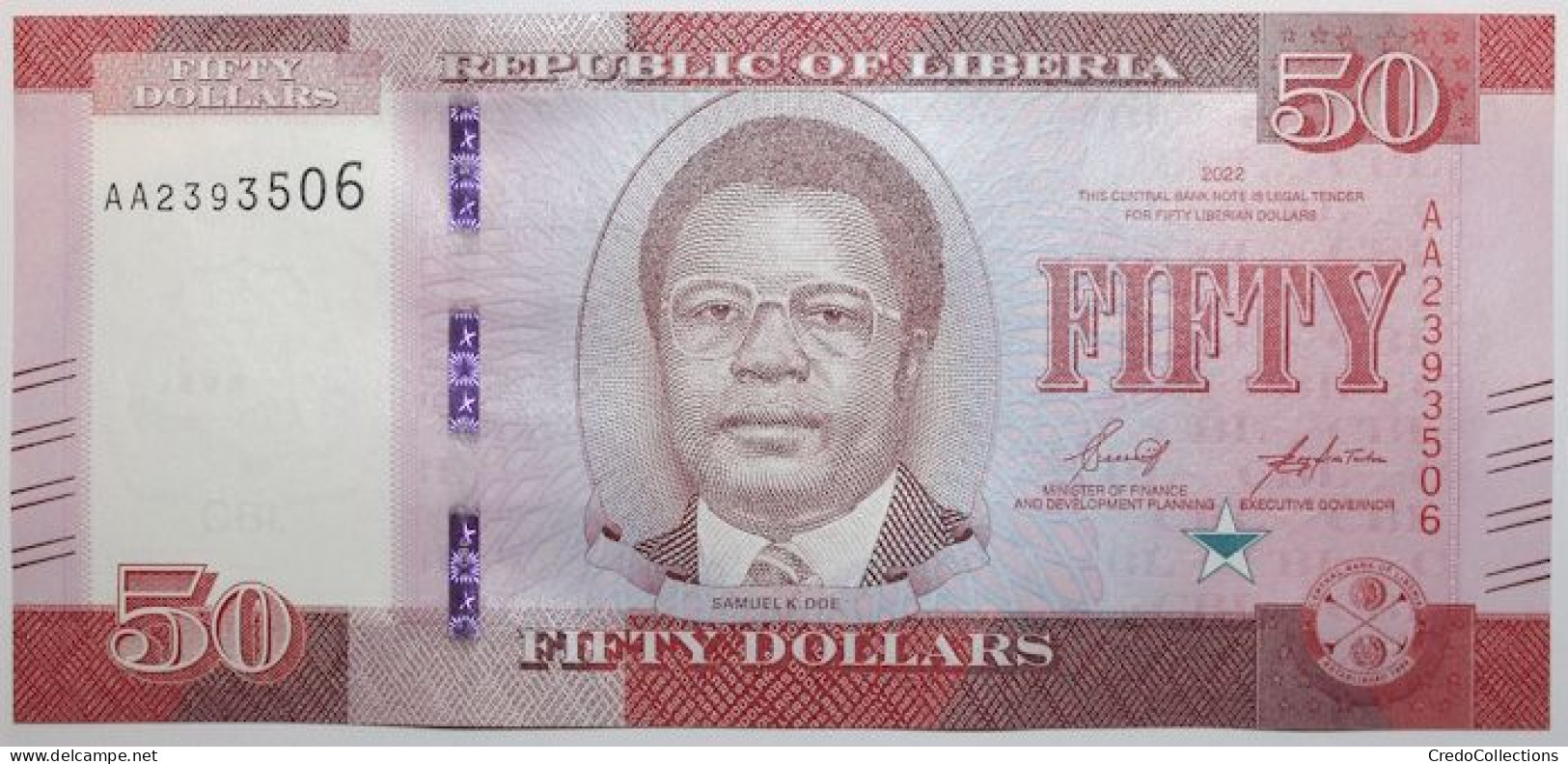 Liberia - 50 Dollars - 2022 - PICK 40a - NEUF - Liberia