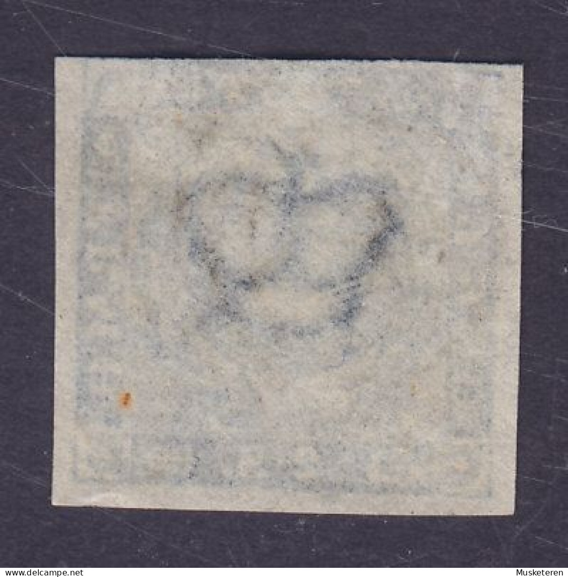 Denmark 1854 Mi. 3, 2 Skilling Kroninsignien Im Lorbeerkranz Number Cds. '1' KJØBENHAVN (2 Scans) - Used Stamps