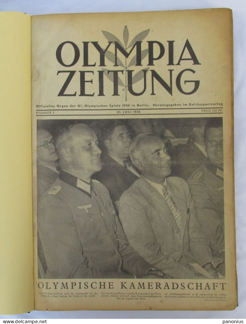 OLYMPIA ZEITUNG NEWSPAPER OLYMPIC GAMES BERLIN GERMANY 1936 SET 30 NUMBERS!!! - Apparel, Souvenirs & Other