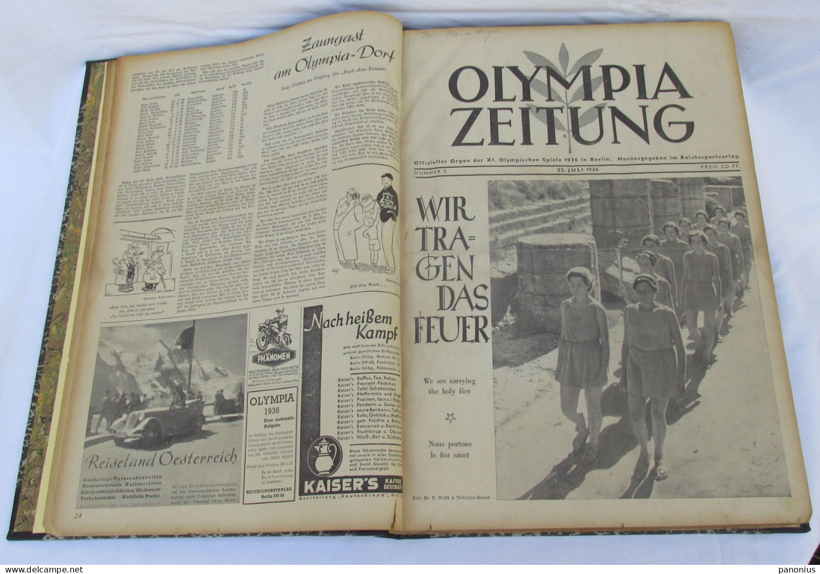 OLYMPIA ZEITUNG NEWSPAPER OLYMPIC GAMES BERLIN GERMANY 1936 SET 30 NUMBERS!!! - Uniformes Recordatorios & Misc