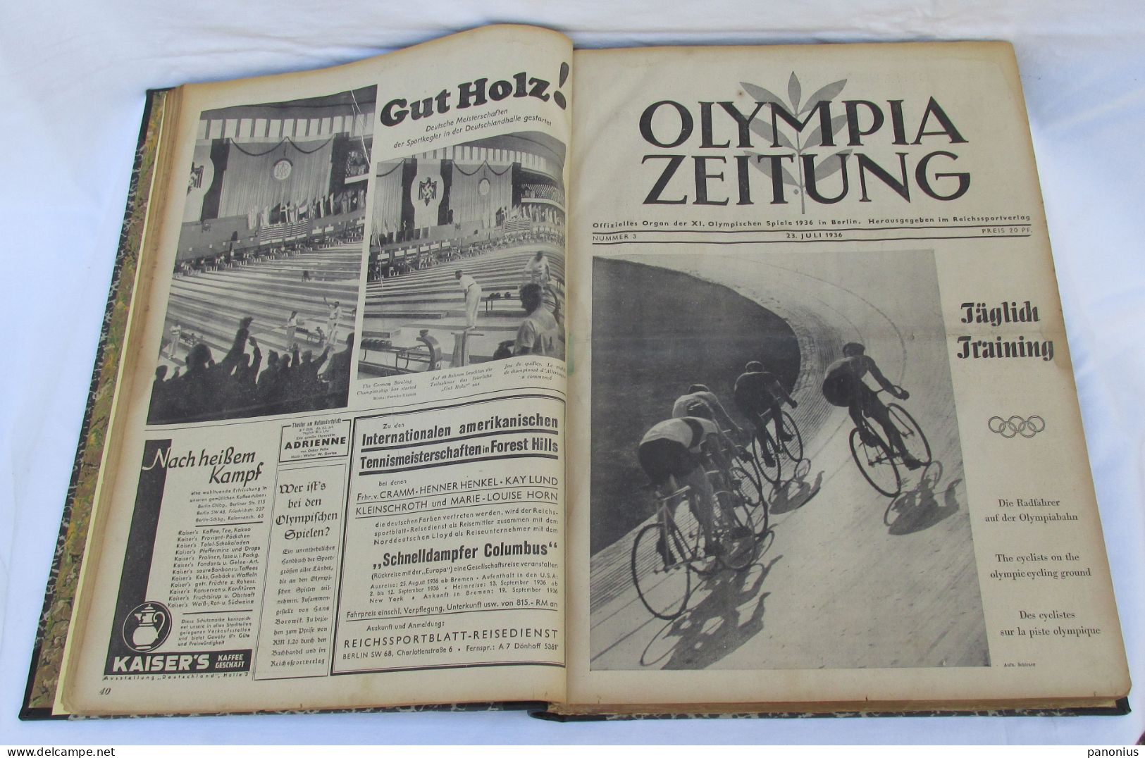 OLYMPIA ZEITUNG NEWSPAPER OLYMPIC GAMES BERLIN GERMANY 1936 SET 30 NUMBERS!!! - Apparel, Souvenirs & Other