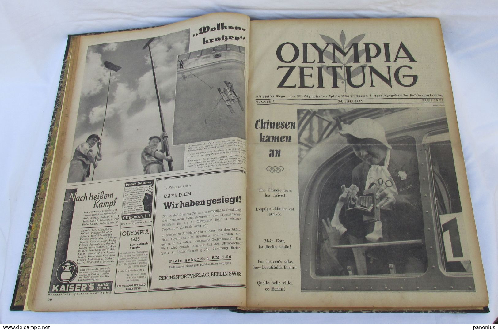 OLYMPIA ZEITUNG NEWSPAPER OLYMPIC GAMES BERLIN GERMANY 1936 SET 30 NUMBERS!!! - Uniformes Recordatorios & Misc