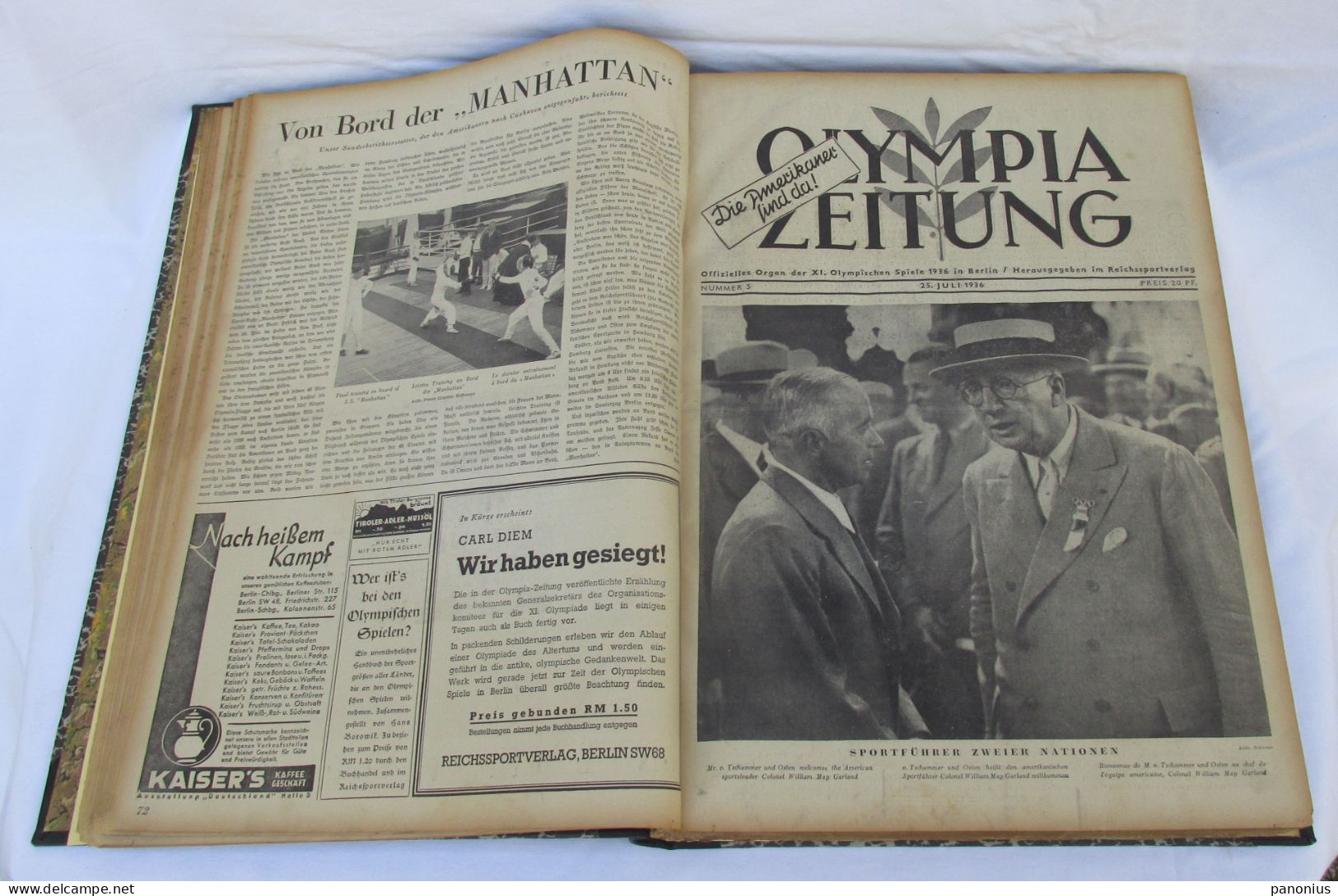 OLYMPIA ZEITUNG NEWSPAPER OLYMPIC GAMES BERLIN GERMANY 1936 SET 30 NUMBERS!!!
