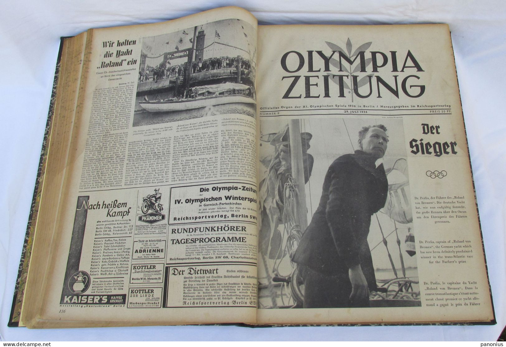 OLYMPIA ZEITUNG NEWSPAPER OLYMPIC GAMES BERLIN GERMANY 1936 SET 30 NUMBERS!!!