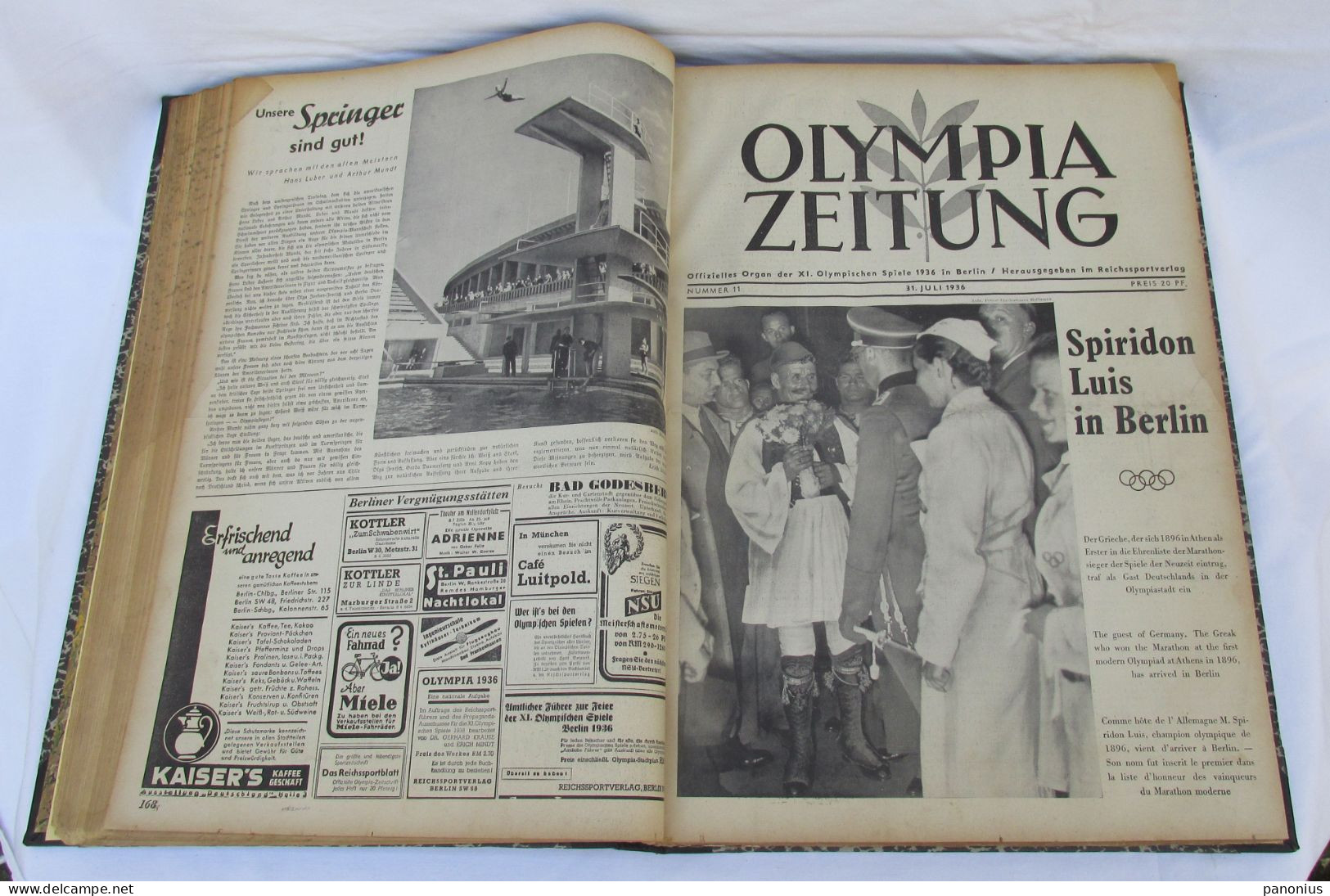 OLYMPIA ZEITUNG NEWSPAPER OLYMPIC GAMES BERLIN GERMANY 1936 SET 30 NUMBERS!!!