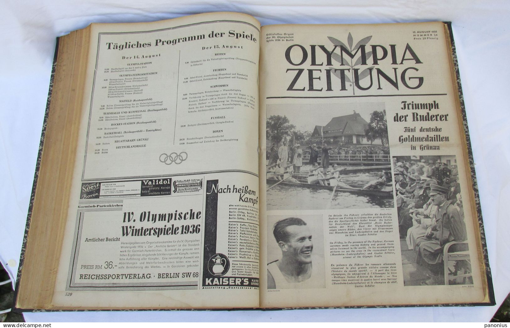 OLYMPIA ZEITUNG NEWSPAPER OLYMPIC GAMES BERLIN GERMANY 1936 SET 30 NUMBERS!!!