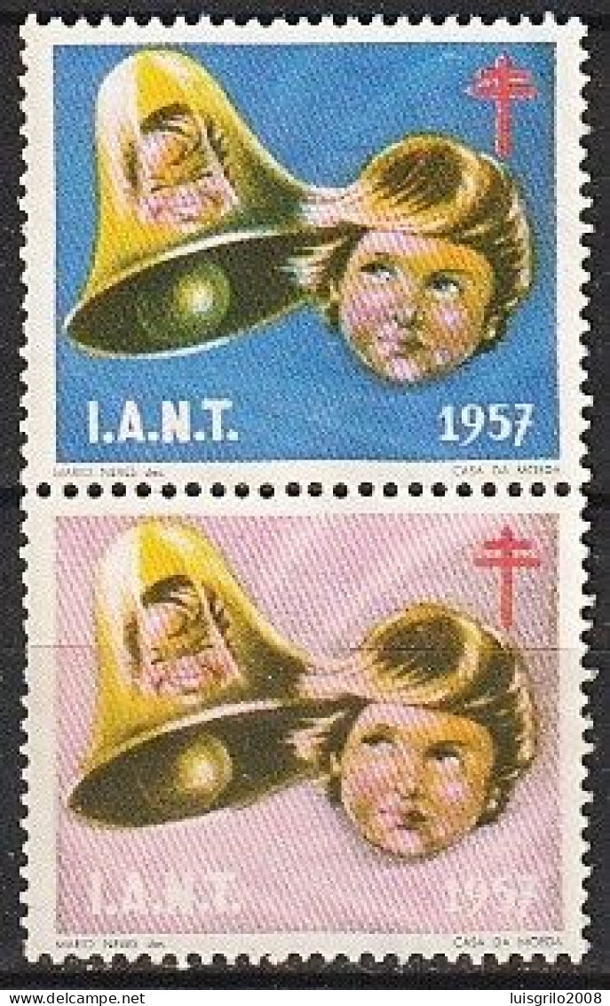 Vignettes/ Vinhetas, Portugal 1957 - Tuberculosos, I.A.N.T. -||-  Série Complète - MNH - Emissions Locales