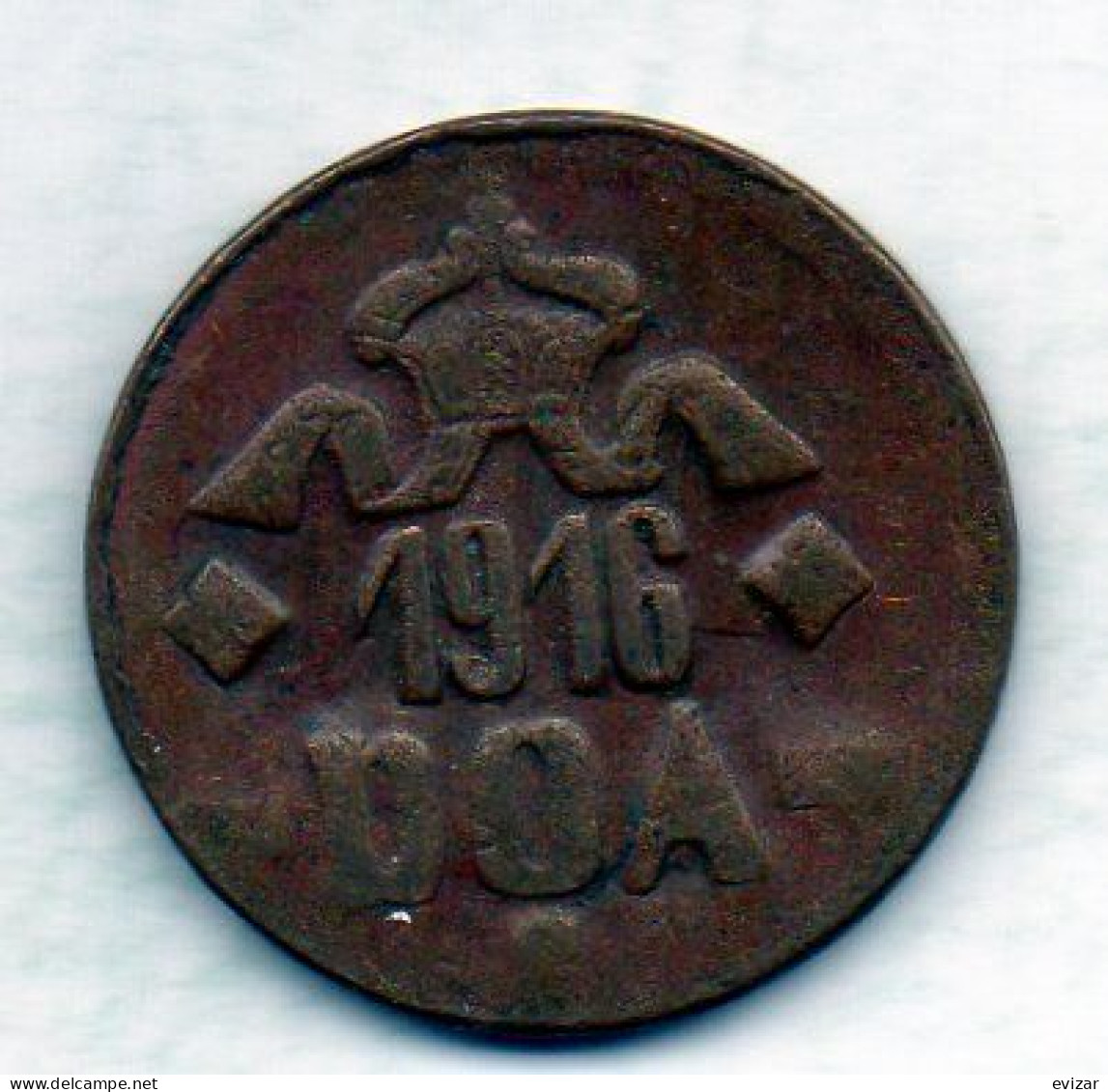 GERMAN EAST AFRICA, 20 Heller, Copper, Year 1916-BB, KM # 15, No Price In Catalogue. - Africa Oriental Álemana