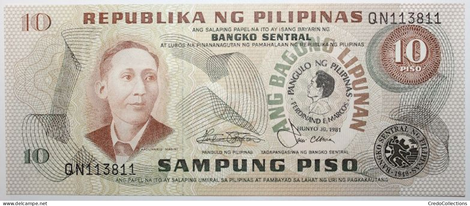 Philippines - 10 Piso - 1981 - PICK 167a - NEUF - Philippines