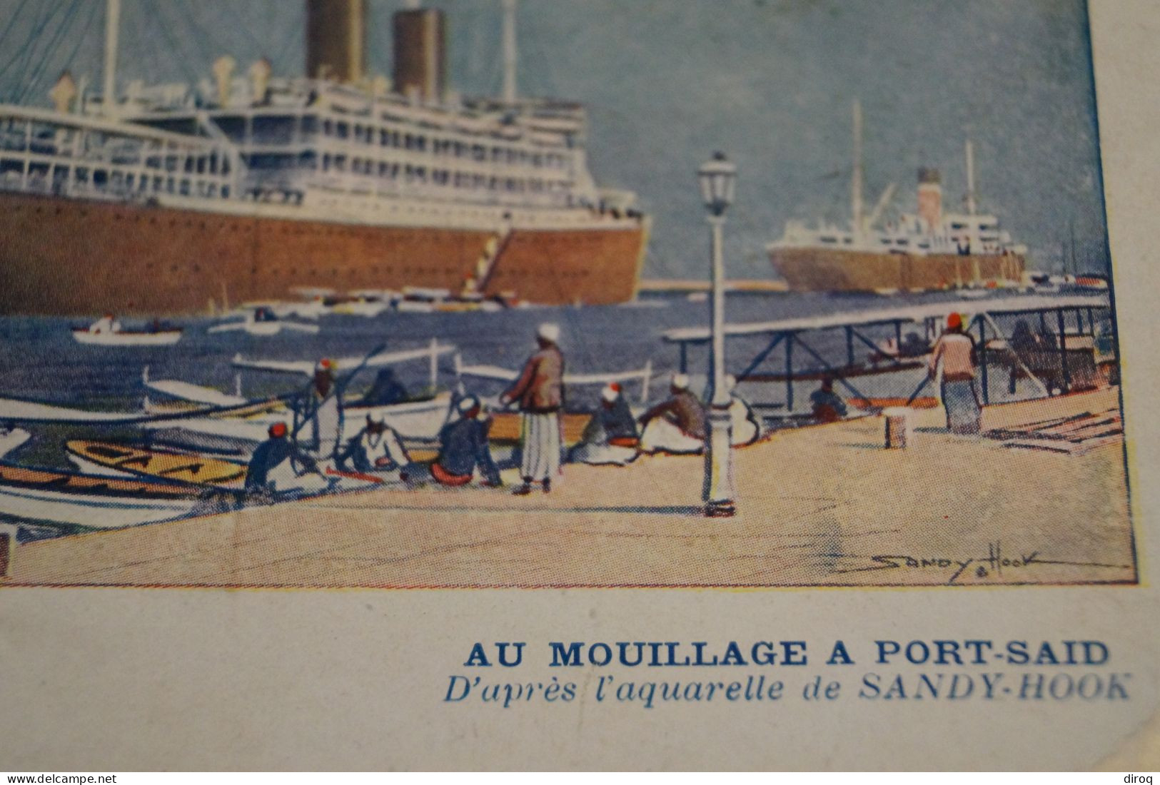 Bateau à Port-Said,messagerie Maritimes,belle Carte Ancienne - Dampfer