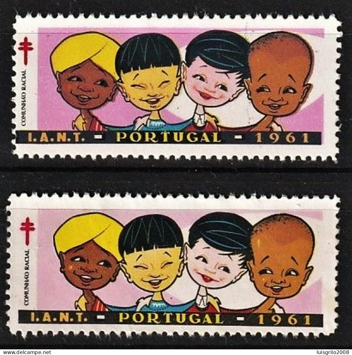 Vignettes/ Vinhetas, Portugal 1961 - Comunhão Racial, I.A.N.T. -||-  Série Complète - MNH - Lokale Uitgaven