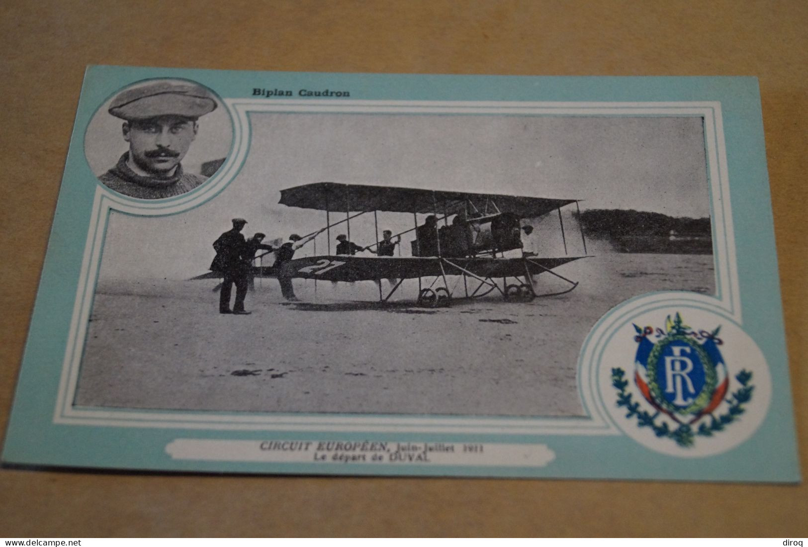 CIRCUIT EUROPEEN DE JUIN - JUILLET 1911,Biplan, Caudron,belle Carte Ancienne - Meetings