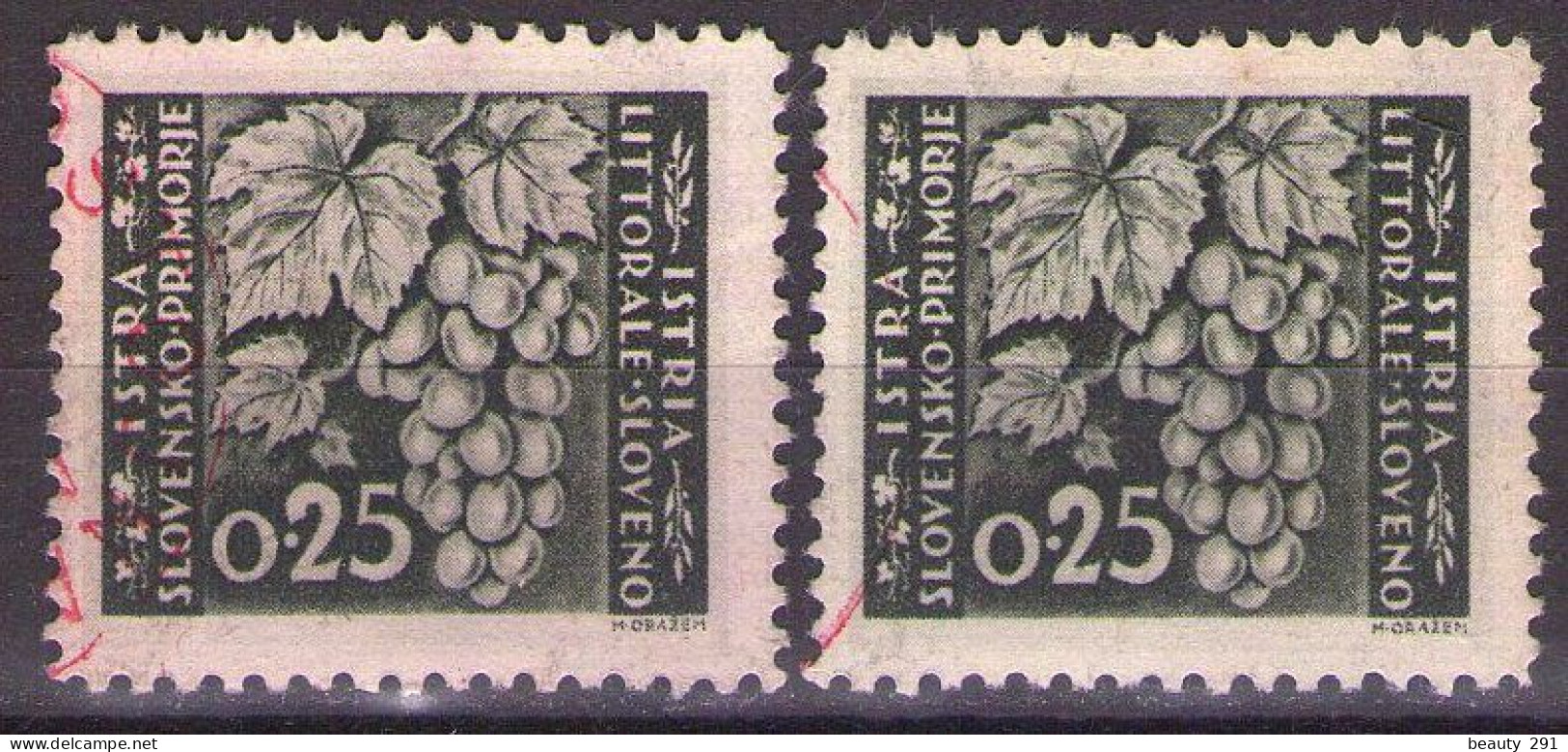 ISTRIA E LITORALE SLOVENO 1945. Tiratura Di Lubiana, Dent. 10 1/2-11 1/2, Sass. 41,TIPO II  USED - Jugoslawische Bes.: Slowenische Küste