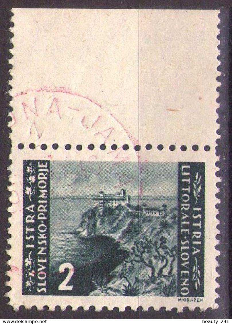 ISTRIA E LITORALE SLOVENO 1945. Tiratura Di Lubiana, Dent. 10 1/2-11 1/2, Sass. 45 USED - Joegoslavische Bez.: Slovenische Kusten