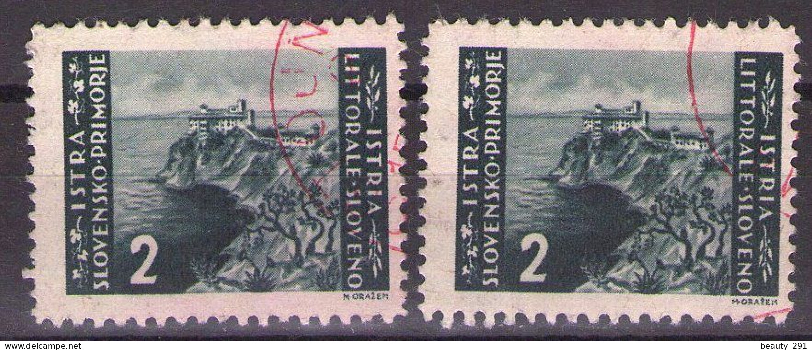 ISTRIA E LITORALE SLOVENO 1945. Tiratura Di Lubiana, Dent. 10 1/2-11 1/2, Sass. 45  USED - Joegoslavische Bez.: Slovenische Kusten