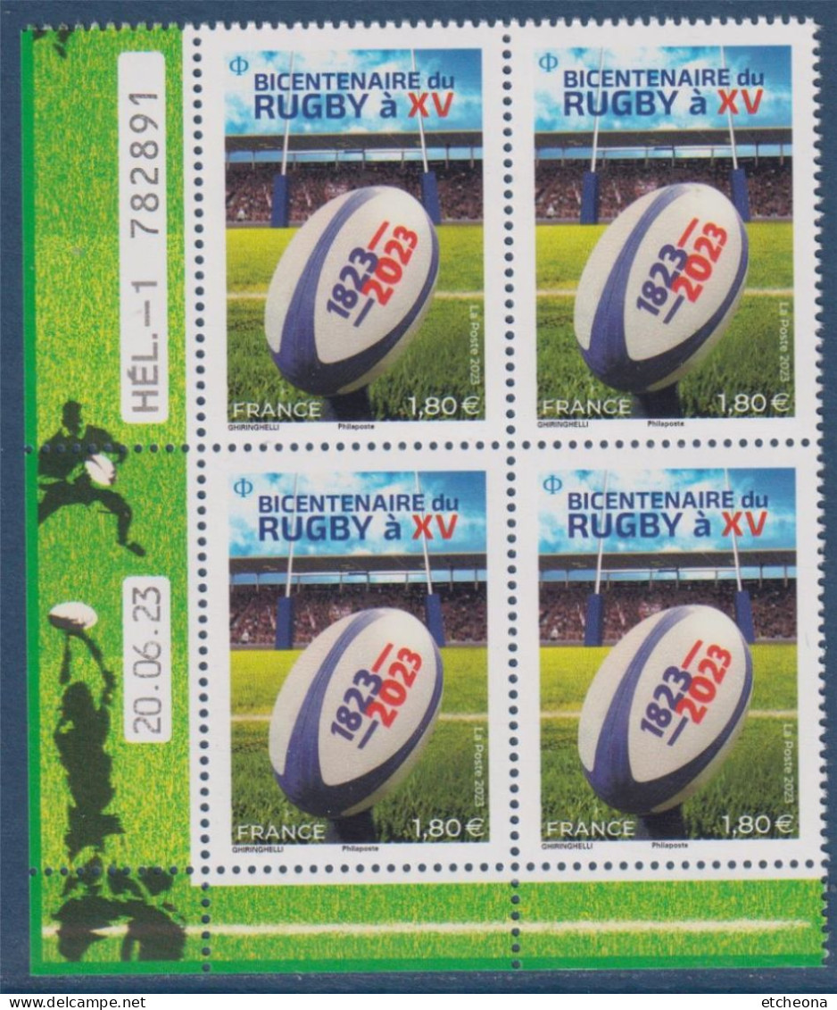 Bicentenaire Du Rugby à XV, Coin Daté 20.06.23 à 1.80€, Ballon Devant Les Buts, Les Poteaux, - 2000-2009