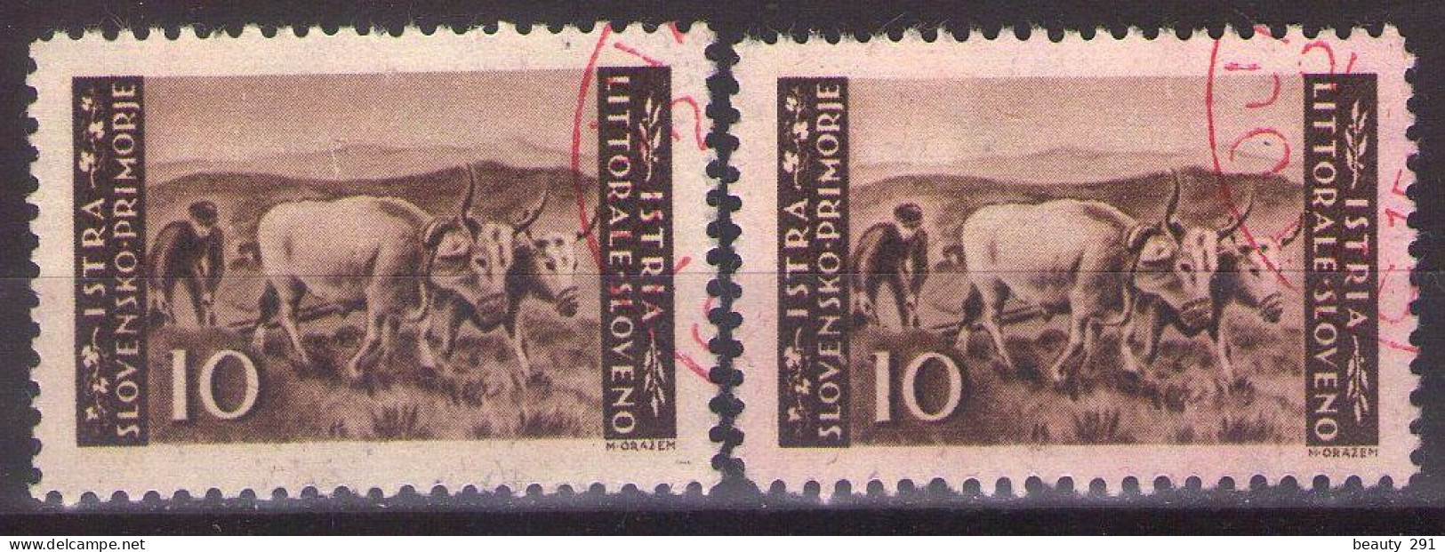 ISTRIA E LITORALE SLOVENO 1945. Tiratura Di Lubiana, Dent. 10 1/2-11 1/2, Sass. 48  USED - Ocu. Yugoslava: Litoral Esloveno