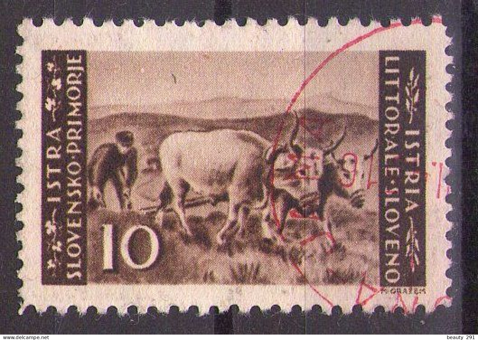 ISTRIA E LITORALE SLOVENO 1945. Tiratura Di Lubiana, Dent. 10 1/2-11 1/2, Sass. 48  USED - Yugoslavian Occ.: Slovenian Shore