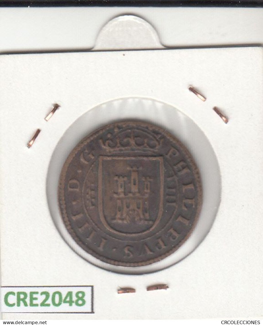 CRE2048 MONEDA ESPAÑA FELIPE IV 8 MARAVEDIS 1625 SEGOVIA BC - Autres & Non Classés