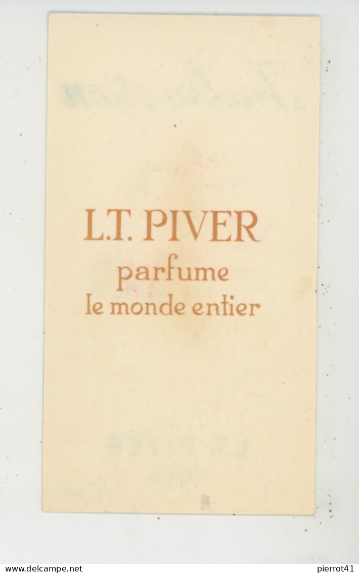 PARFUMS ET BEAUTÉ - CARTES PARFUMEES - Jolie Carte Parfumée Couple Amoureux "INCLINATION" - L.T  PIVER PARIS - Anciennes (jusque 1960)