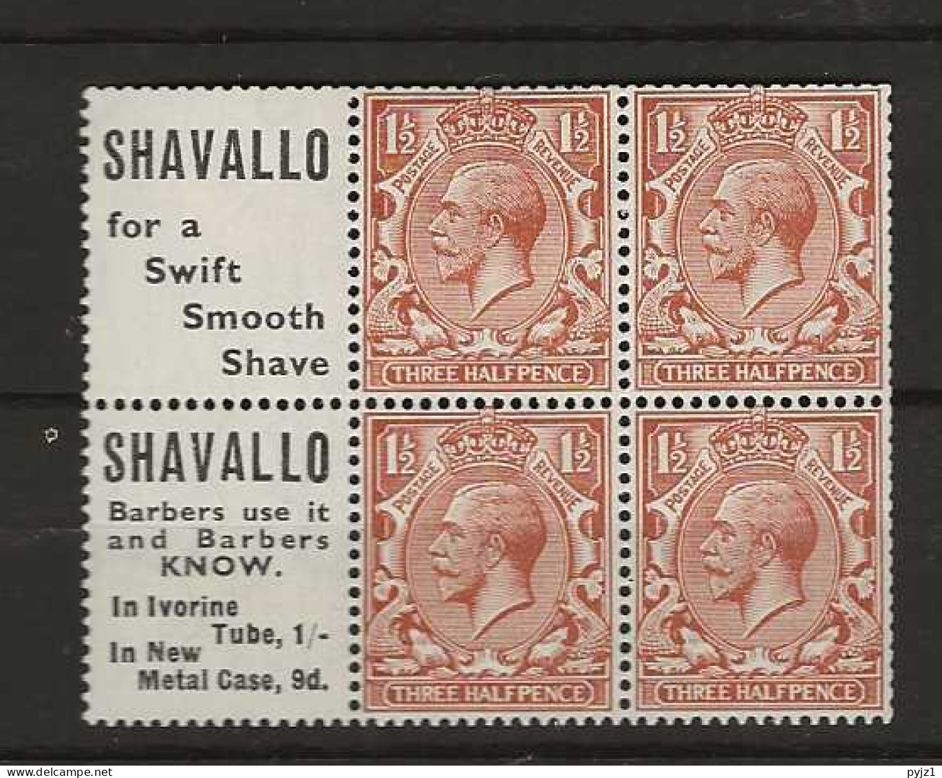 1924 MH Great Britain SG 420d Booklet Pane - Nuovi