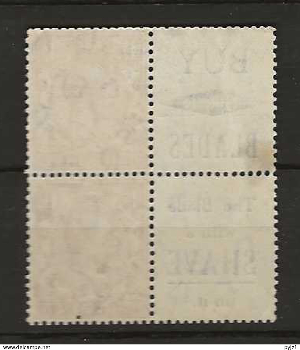 1924 MH Great Britain SG 420d Part Booklet Pane With Adverticement Labels - Ungebraucht