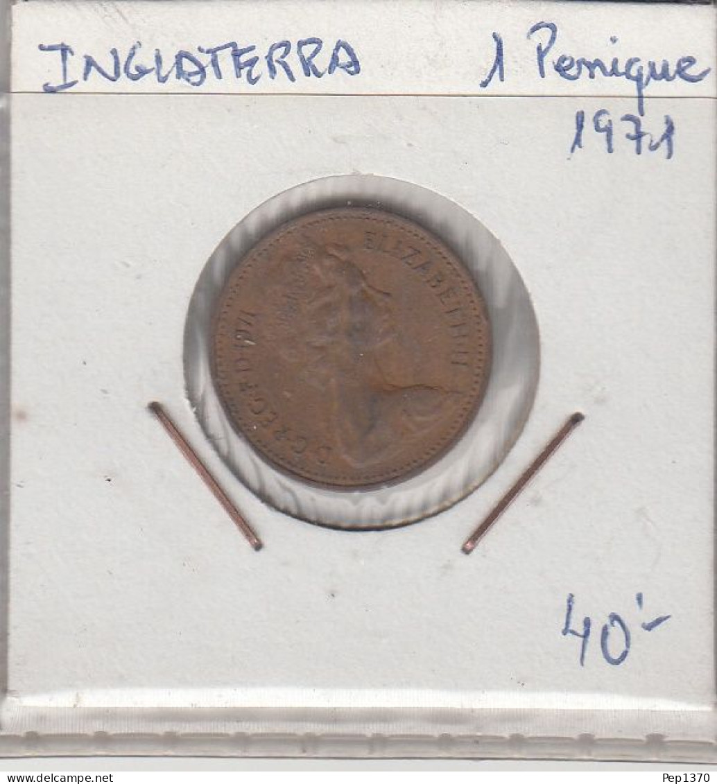 GRAN BRETAÑA - 1 PENIQUE DE COBRE DE 1971 - 1 Penny & 1 New Penny