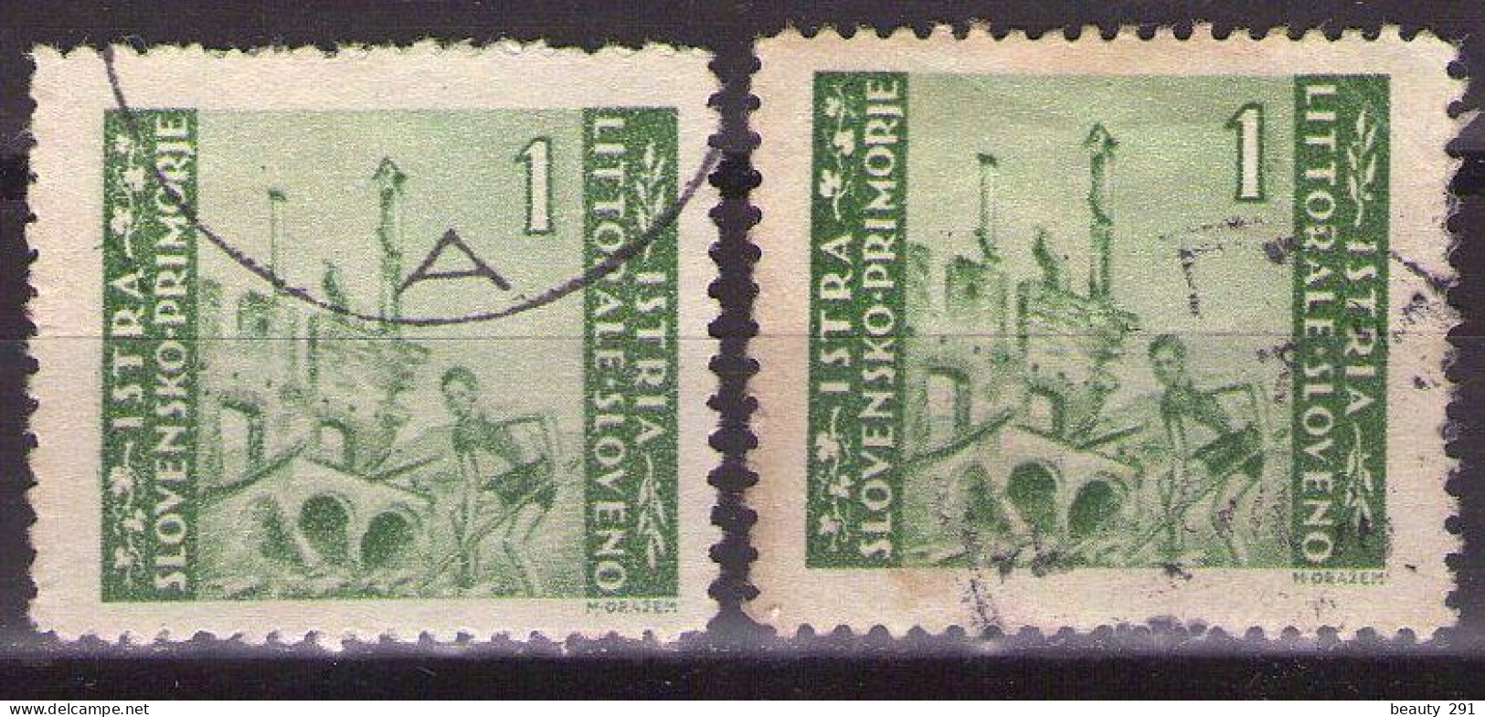 ISTRIA E LITORALE SLOVENO 1946. Tiratura Di Zagabria, Dent. 12, Sass. 53, USED - Occ. Yougoslave: Littoral Slovène