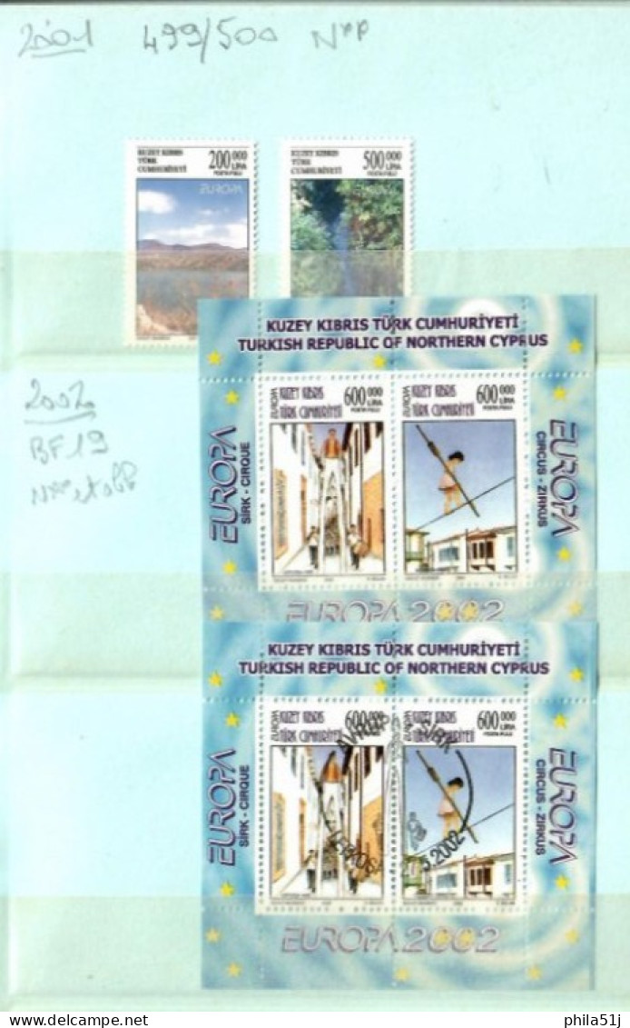 EUROPA  CHYPRE TURC---ANNEE 2001 A 2007---NEUF** & OBL---1/3 DE COTE VOIR DESCRIPTION - Colecciones
