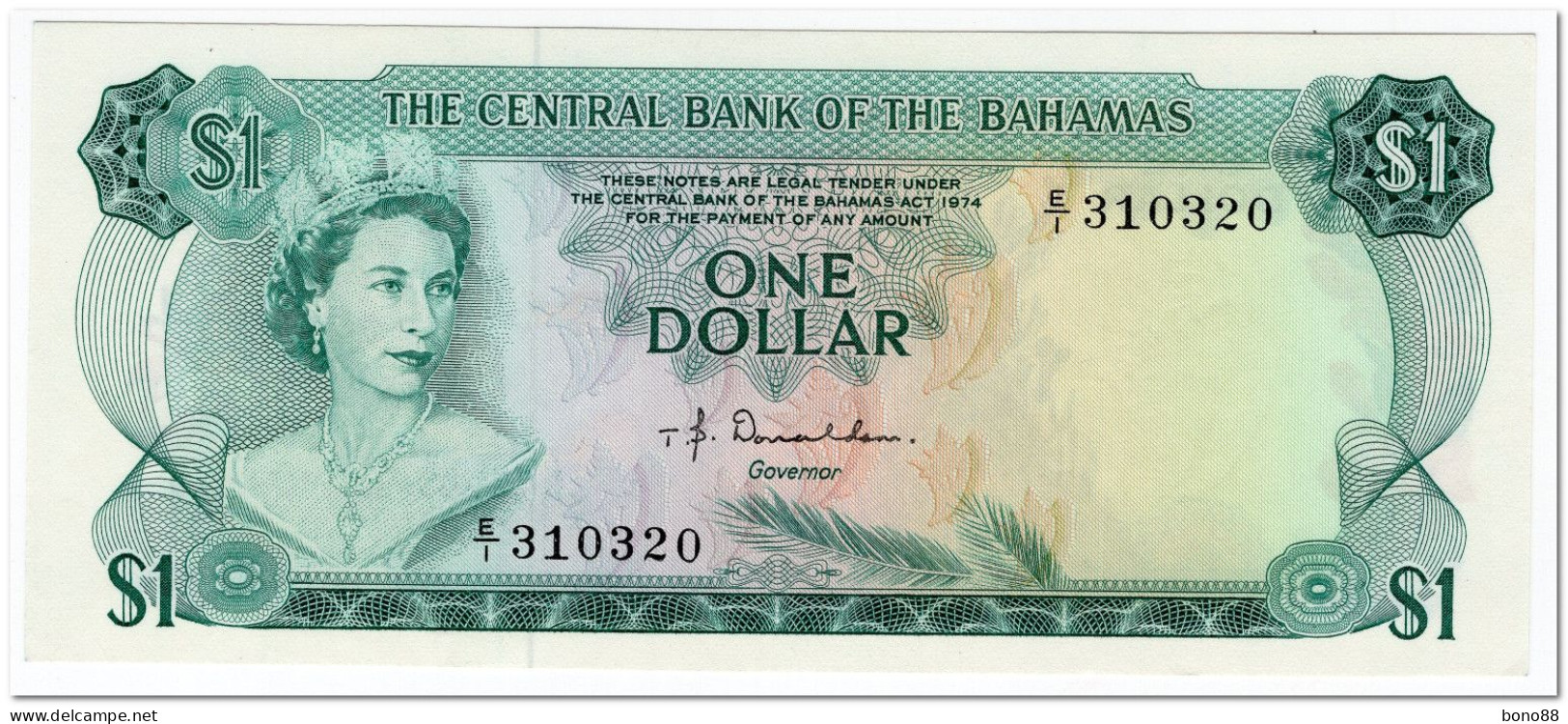 BAHAMAS,1 DOLLAR,L.1974,P.35a,AU-UNC - Bahamas