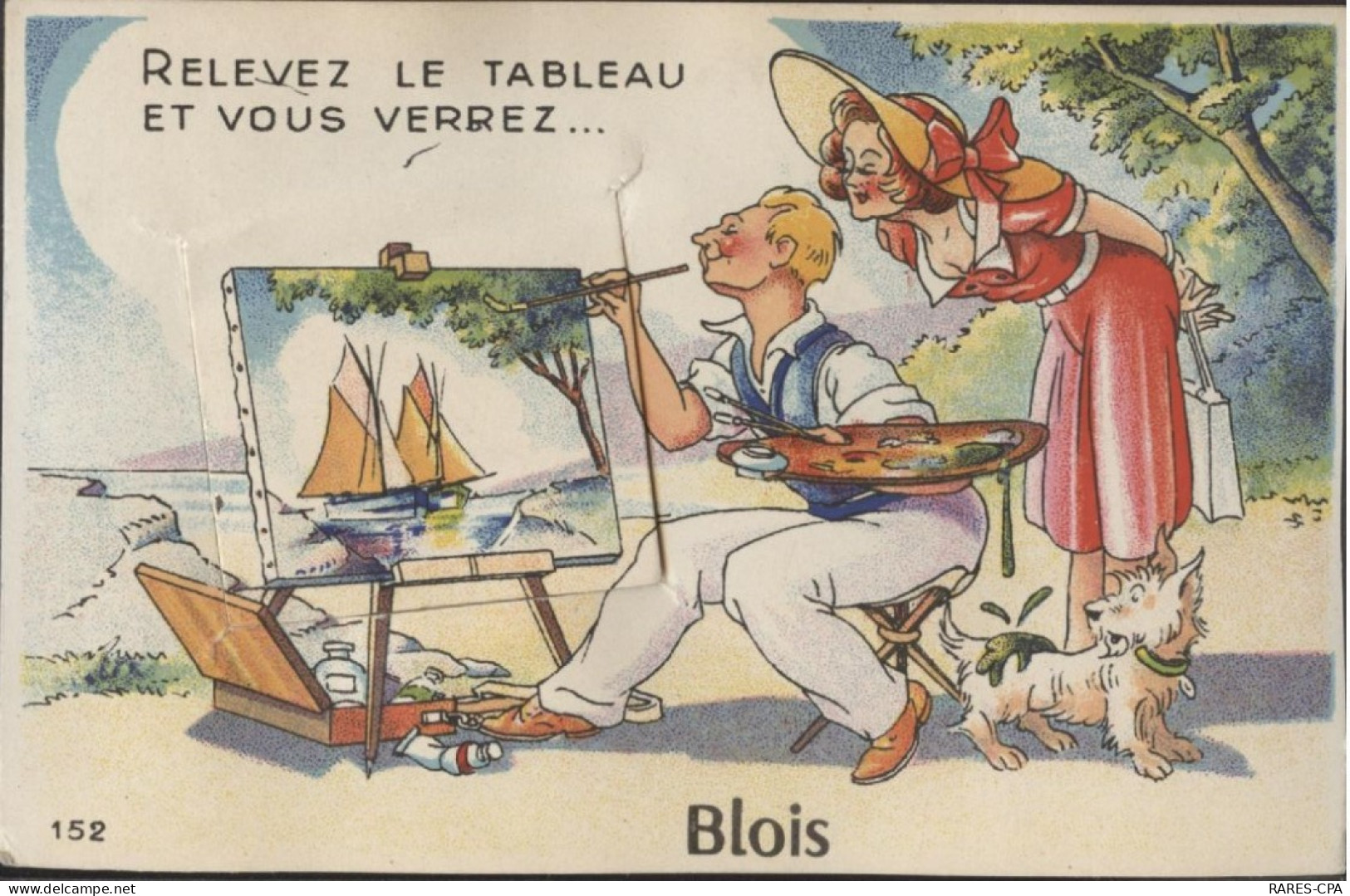 41 - BLOIS - Carte à Système - RELEVEZ LE TABLEAU ET VOUS VERREZ.....BLOIS - RCPA 01 - Blois