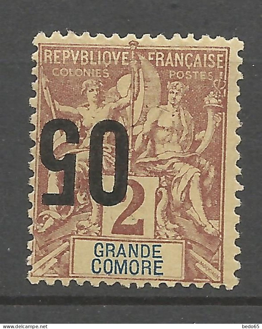 GRANDE COMORE N° 20e Surcharge Renversée NEUF* CHARNIERE / Hinge  / MH - Unused Stamps