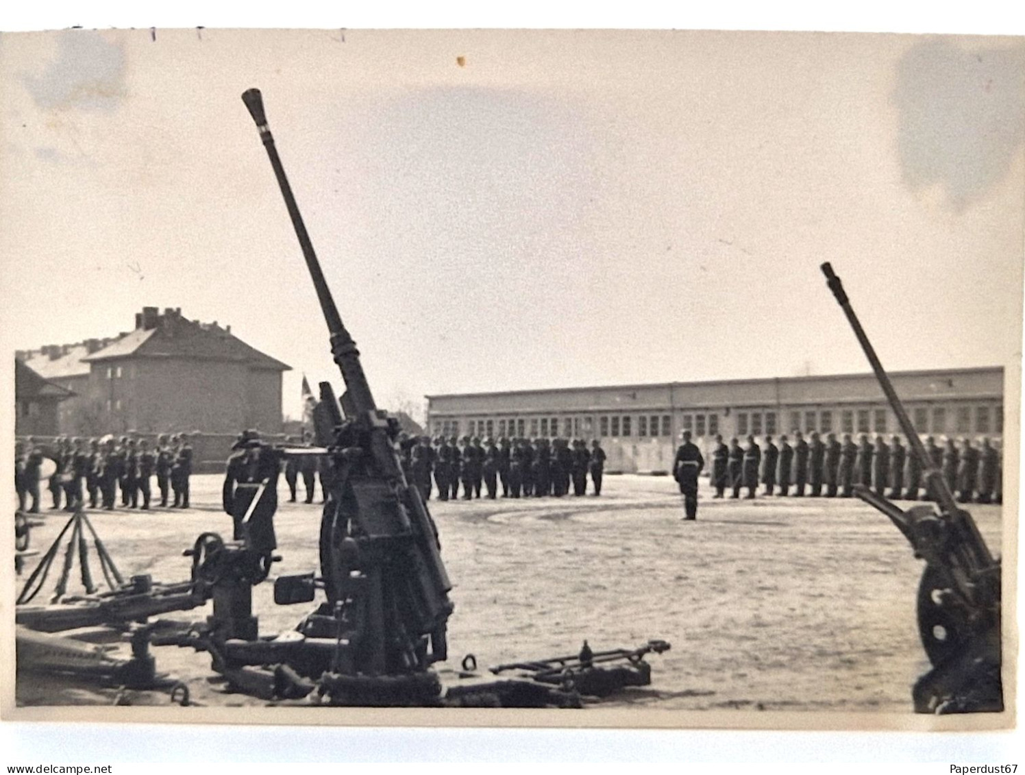 WW2 German Flak  Photo Allemande Antiaircraft Gun Original Lot Of 2 - 1939-45