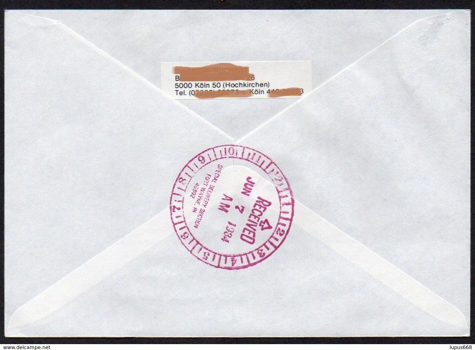 UNO - Wien  1984  MiNr. 44 (2)  Auf Express - Brief In Die U.S.A  ,  FDC; Eine Zukunft Für Flüchtlinge - Briefe U. Dokumente