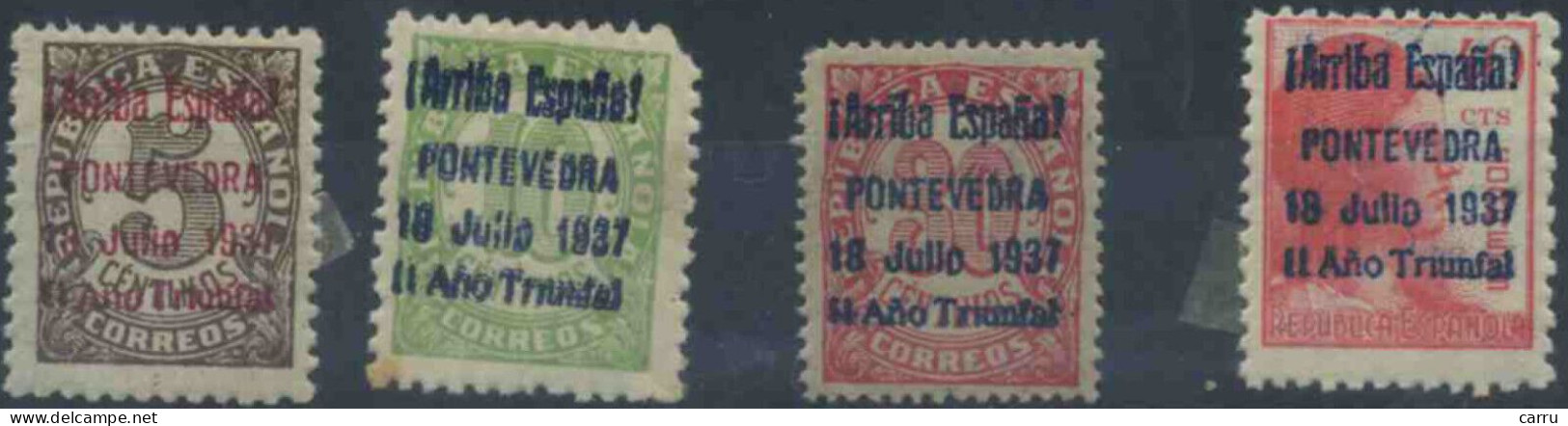 España - Emisiones Locales Patrióticas Pontevedra 1937 - Autres & Non Classés