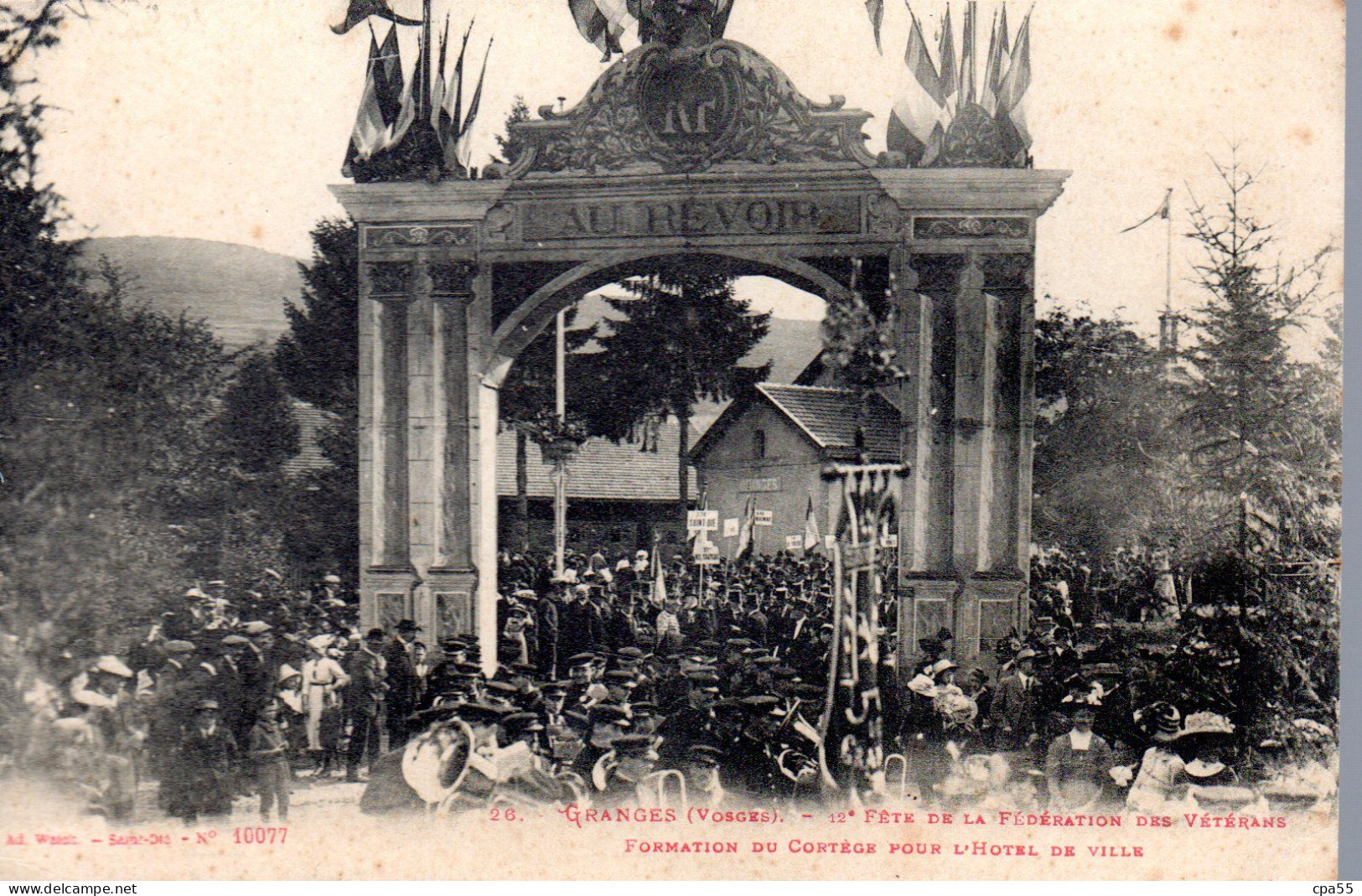 GRANGES SUR VOLOGNE  -  12éme Fête De La Fédération Des Vétérans -  Formation Du Cortège Pour L'Hôtel De Ville  -  Anim. - Granges Sur Vologne