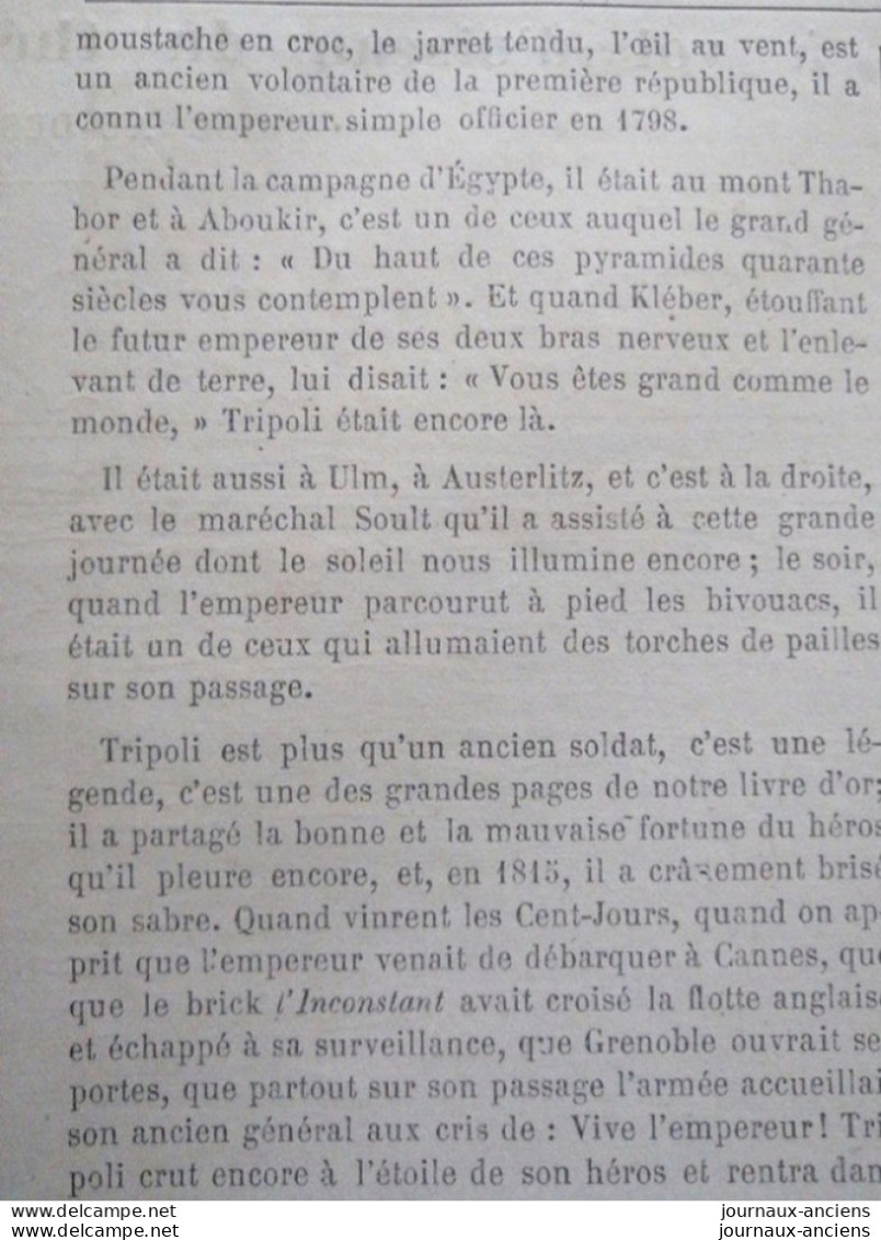 1862 TYPES PARISIENS - TRIPOLI FILS DE LA GLOIRE - LE MONDE ILLUSTRÉ - 1850 - 1899