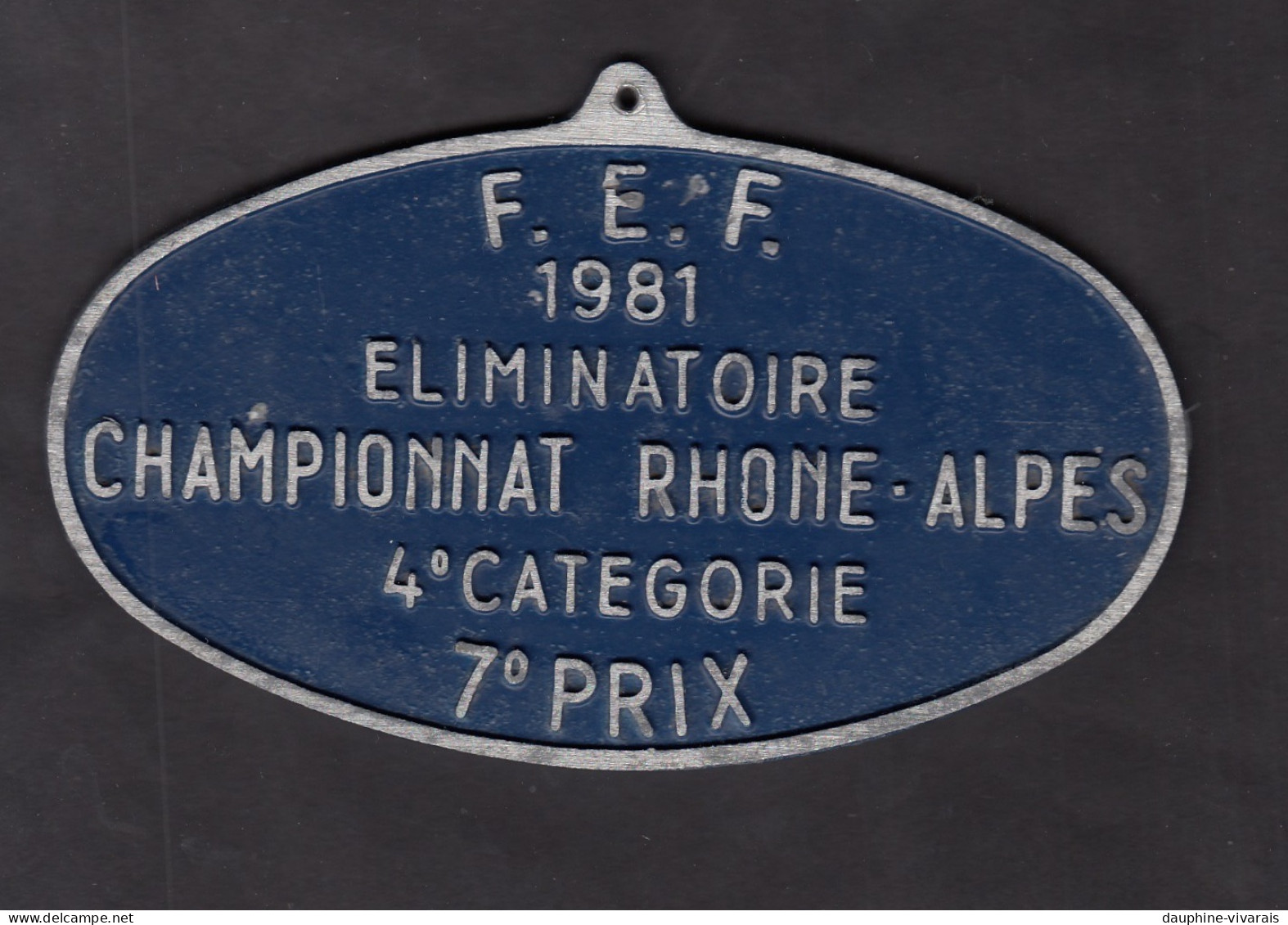 DROME 26 - PLAQUE DE CONCOURS HIPPIQUE - ELIMINATOIRE 4EME CATEGORIE - CHAMPIONNAT RHONE-ALPES - 1981 - Equitation