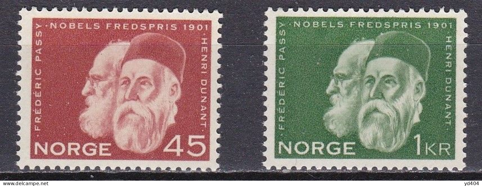 NO218B – NORVEGE - NORWAY – 1961 – NOBEL PEACE PRIZE – SG # 520/1 MNH - Unused Stamps