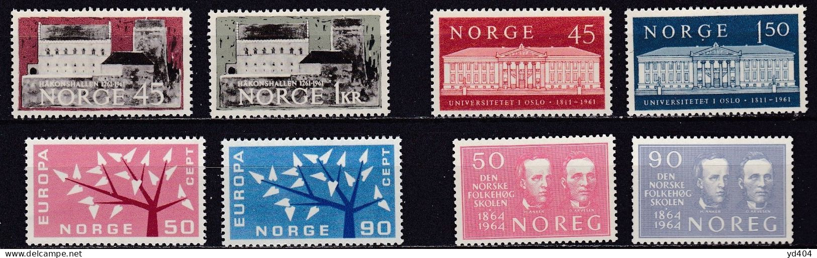 NO231B – NORVEGE - NORWAY – 1961-72 – MNH LOT – Y&T # 433595 MNH 28,50 € - Ungebraucht