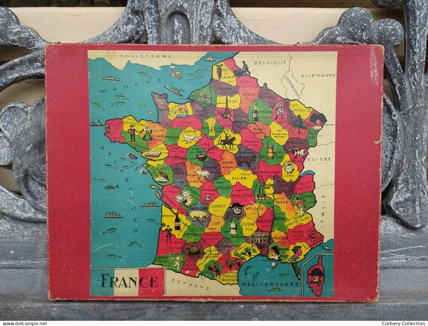 Ancien Jeu De Société Puzzle Carte De France - Otros & Sin Clasificación